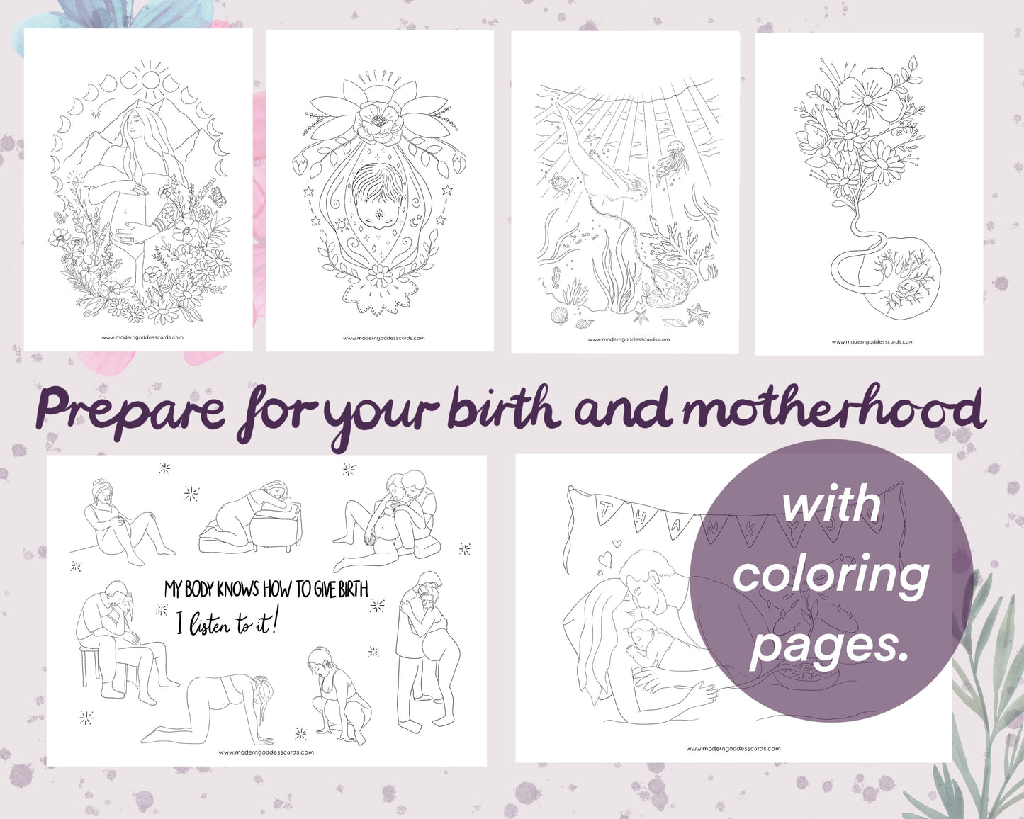 12 beautiful printable coloring pages - Pregnancy and Birth