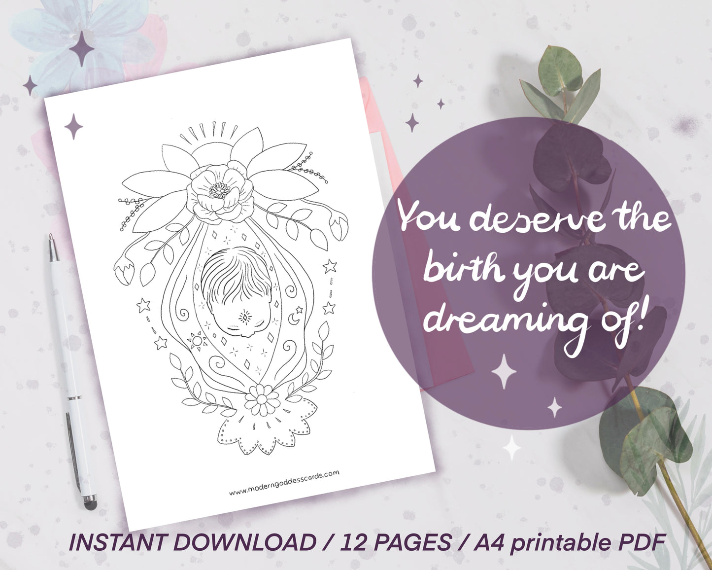 12 beautiful printable coloring pages - Pregnancy and Birth