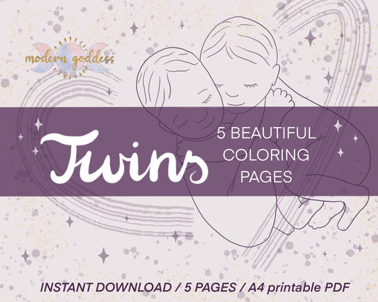 Twins - 5 beautiful coloring pages