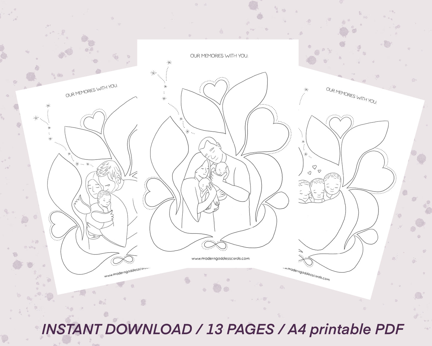 Perinatal Loss - printable coloring pages and worksheets to feel seen, supported and loved