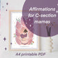 Affirmations for C-section mamas