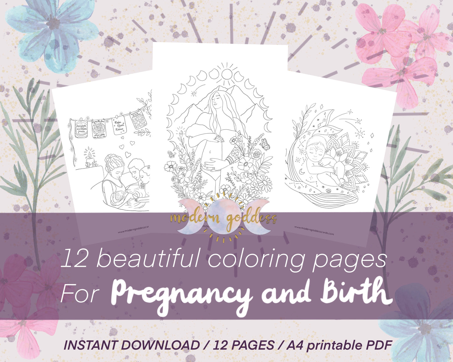 12 beautiful printable coloring pages - Pregnancy and Birth